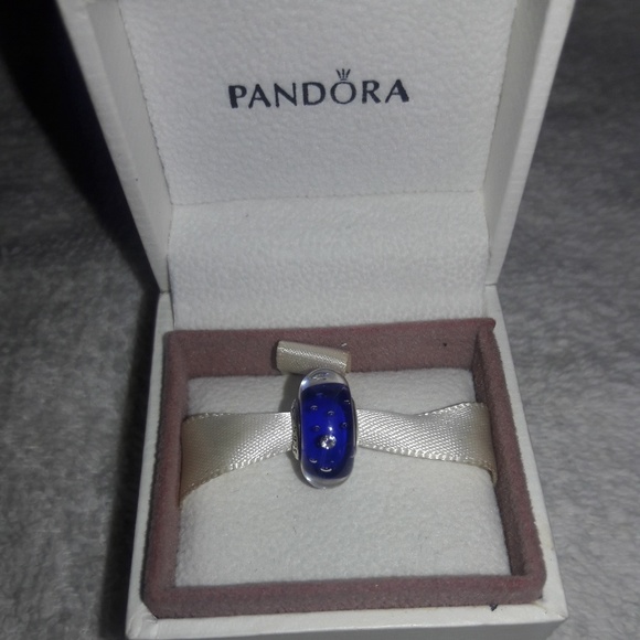 💜Pandora Midnight Blue Murano charm - Picture 2 of 3
